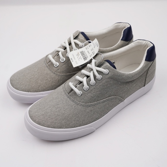 New JCREW Mens Size 9 Canvas Lace-Up Sneakers in Washed Slate Eoe $98 BS135 - Picture 4 of 5